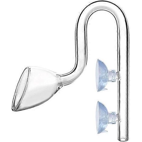 Verre sortie d'eau Lily Pipe transparent avec ventouses pour aquarium de poissons - Taille S (1/4)