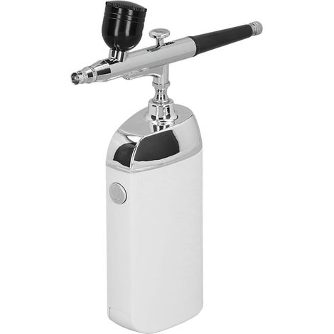 Aérographe sans fil rechargeable USB, kit de peinture portable léger à main pour décoration de gâteaux et manucure, blanc (1/5)