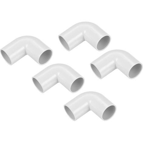 Paquet de 5 Coupleur de Conduit en PVC Raccords Coudés (1/5)