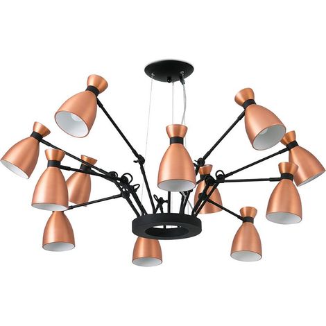 Retro Lampada Sospensione Rame 12Xe14 Max 20W Marca Faro (1/5)