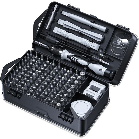 Set di cacciaviti di precisione 115 in 1, mini kit di strumenti di riparazione magnetici professionali [per impieghi gravosi], piccolo cacciavite per telefono, computer, orologio, laptop, occhiali