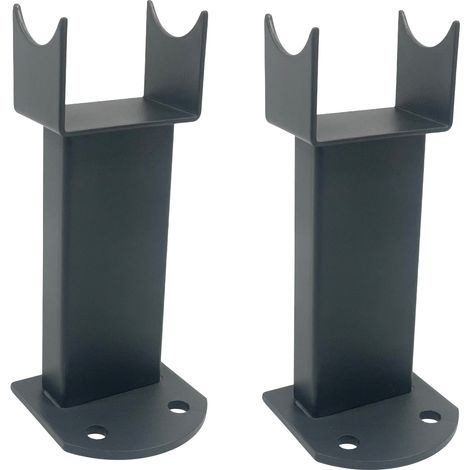 Oval Tube Radiator Support Feet Pair Anthracite Freestanding Floor Mounted Suitable for Single & Double Oval Tubes