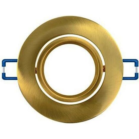 Porta Faretto Tondo Orientabile . Portafaretto Supporto A Incasso P12 Bronzo (1/3)