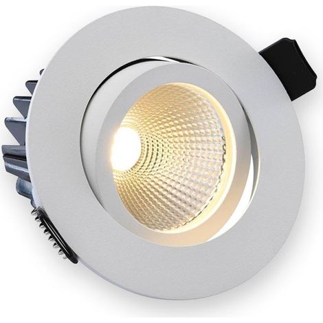 LED Einbaustrahler weiß 9W 36° 700lm dimmbar - Lichtfarbe: Warmweiß 2700K (1/3)