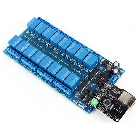 Webserver-Steuermodul, Ethernet-LAN/WAN-Netzwerkcontroller, 16-Kanal-Relais für Computer und Smartphone (1/5)