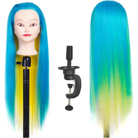 Tête for coiffures Mannequin tête de Cheveux for poupées Pratique de coiffage tressage Coiffure tête for Fille(Fy-3-1) (1/5)