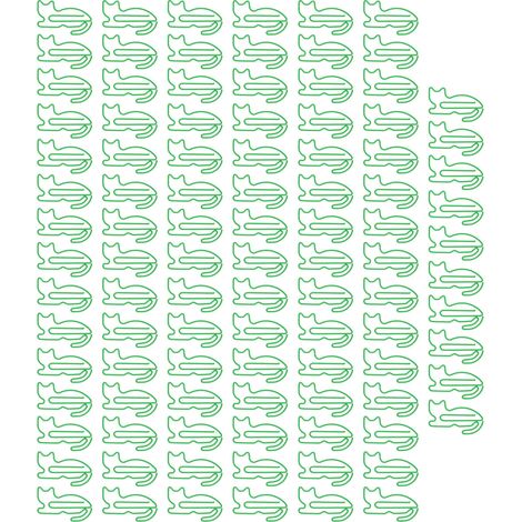 100 Pince-papiers Animaux Mignons en Forme de Chat, Trombones Amusants pour Marque-pages et Organisation de Documents, Lot de 100 pour Planificateur. (1/5)
