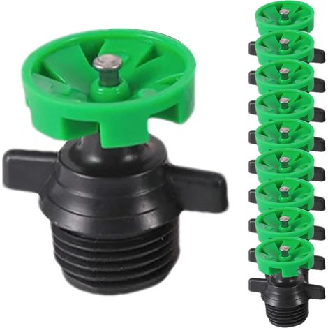 Mini aspersor de riego - Pulverización para evitar la pérdida de agua, cabezal de boquilla para césped Cabezal de jardín giratorio multiángulo, herramienta de riego eficiente para plantas e invernade (1/5)