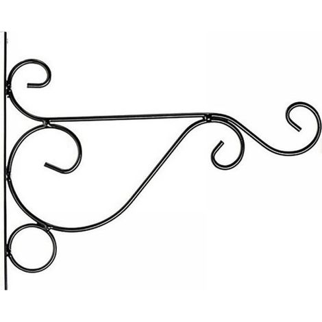 Support Mural Pour Suspension De Plantes - En Fer Forgé - 25 x 20 cm Et 30 x 20 cm - Pour Balcon Jardin Intérieur - 2 Pièces (1/4)