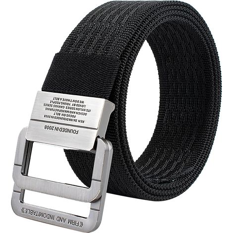 Ceinture de travail en nylon ajustable, tissée serrée, avec boucle double en alliage pour l'extérieur. (1/4)