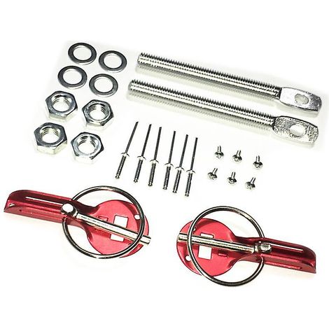 1 Kit De Verrouillage Universel De Capot, Kit De Verrouillage De Cl De Goupille De Verrou De Capot De Course Pour De Voiture De Sport De Course En (1/5)