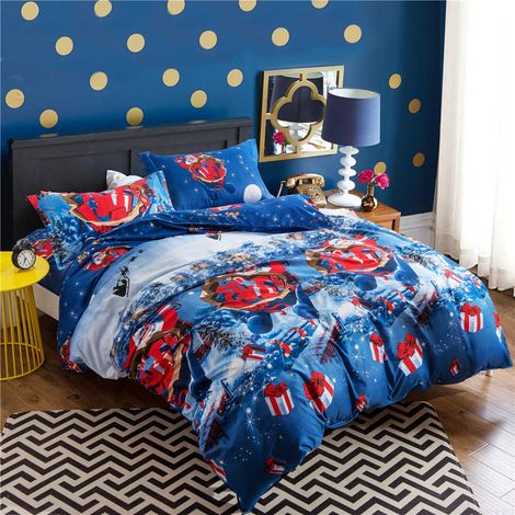 Parure de lit avec housse de couette, drap et 2 taies d'oreiller - Cadeau de Noël (1/5)