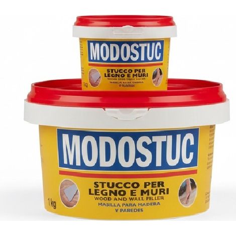 Stucco in pasta modostuc per legno e muro da 0,500 kg e 1 kg nei vari colori colori disponibili: bianco 0,500 kg