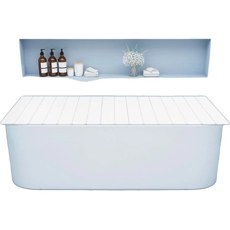 Couvercle de baignoire, matériau PVC, dimensions 170×70 cm, charge maximale 5 kg, poids 3,3 kg, design moderne (1/5)