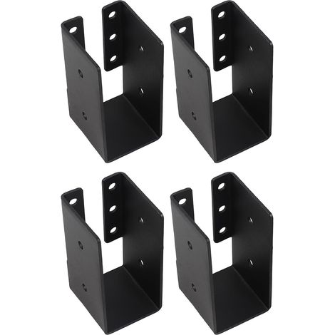 Équerre de Renfort Poutre pour bois 2x4 Lot de 4 Équerre de Renfort Fer Q235 pour robuste, finition lisse, anti-déformation, mat, pour structures lourdes (1/5)