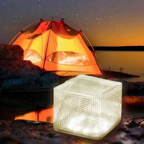 Lanterne camping LED, lampe solaire camping, étanche, pliable/portable, flexible à suspendre, pour extérieur YYV (1/4)