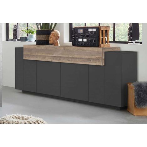 Web Furniture Credenza Corona Antracite Oak - Moderna e Spaziosa