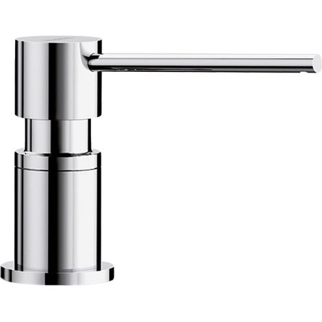 1 Distributeur Liquide Vaisselle Encastrable, Acier Inoxydable Chrome, Réservoir 300 ML, Pour Évier Cuisine