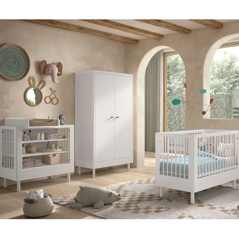 Chambre bébé Forrest: lit bébé 60x120cm, table à langer, armoire (1/5)