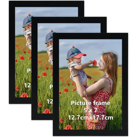 3 Cadres Photos 13x18 pour Les Photos, Les Diplômes, Les Images, Cadre 13x18 Noir (1/5)