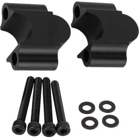 Élévateur de barre de main universel en alliage d'aluminium, pince montante de moto de 7/8 ''22mm (noir)