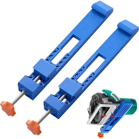 1 guide de base réglable, pour scies circulaires électriques, compatibilité 125–150 mm, fixation base 145–208 mm, précision bois/marbre (1/5)