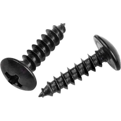 Vis à bois - M3 x 6 mm - Tête ronde cruciforme - Acier inoxydable 304 - Pour menuiserie et bricolage - 50 pièces (1/5)