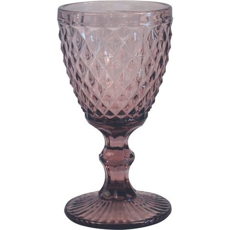 Diamond Pourpre - 6 bicchieri da vino con gambo da 20 cl