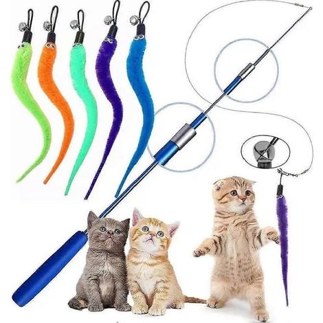 Cloches pour chaton - Lot de 10 - Tiges de rechange - Interactif - EVA (1/3)
