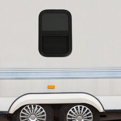 Fenêtre Coulissante Verticale Pour Camping-Car Avec Moustiquaire Fenêtre Latérale Pour Caravane Et Véhicule De Construction 350 X 550 MM Noir (1/5)