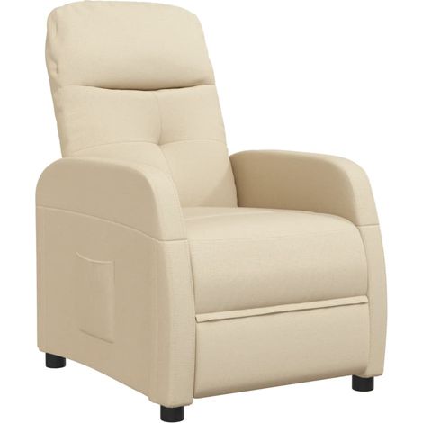 Relaxsessel Creme Stoff vidaXL (1/5)