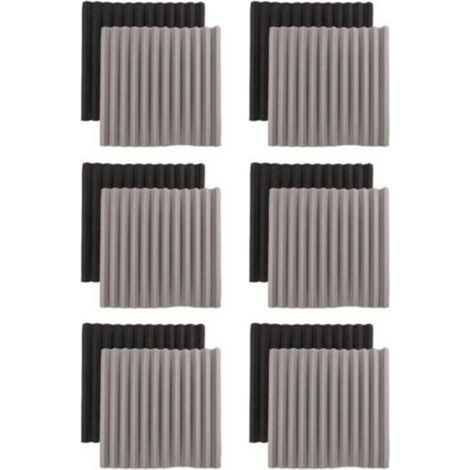 12Pcs Acoustic Foam Board,Studio Wedge Tile,Acoustic 2.5X30X30cm