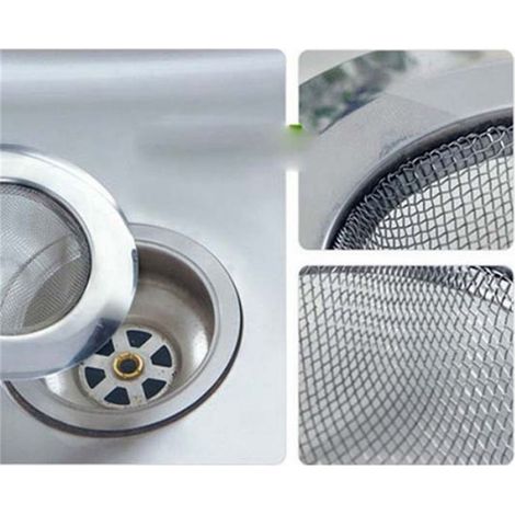 2 pièces en acier inoxydable baignoire attrape-cheveux bouchon douche drain trou filtre en métal évier crépine (1/5)