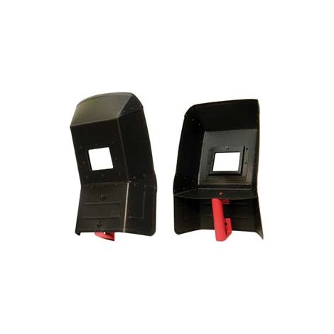 MASCHERE DI PROTEZIONE CURVE PER SALDATRICI  mm.260x390x81, peso gr.290