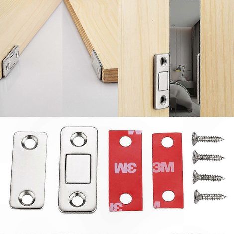 Lot de 2 verrous magnétiques puissants pour portes de meubles, aimant extrêmement puissant (1/5)
