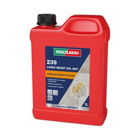 Parexlanko – Protection anti-tâches sols hydro oléofuge – 2 L – Protection invisible contre eau et huile – Pour surfaces horizontales – 20 m²