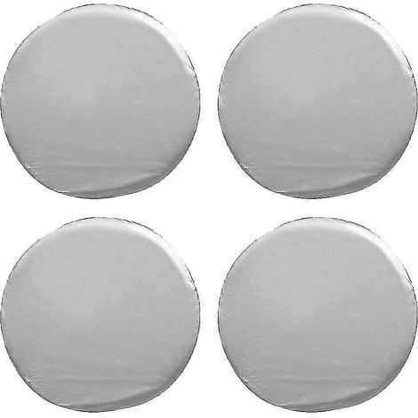 Lot de 4 housses de pneus 27-29 pouces, protection pour roues de caravane/remorque, imperméables, couleur argent givré. (1/5)