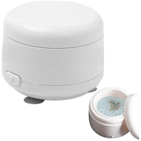 Nettoyant de bijoux portable, nettoyeur à ultrasons Jewierry Machine à bijoux de ménage,Conception de couverture ouverte à un seul bouton ouvert