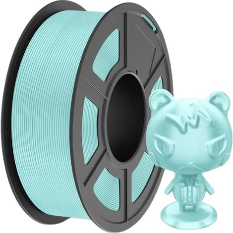 Filamento 3D, materiale TPU, finitura lucida, azzurro (1/2)