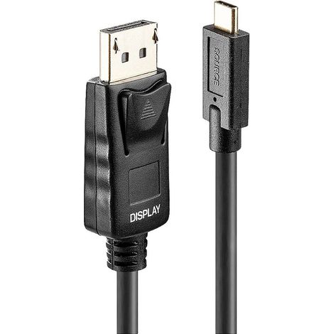Câble de raccordement LINDY USB-C® mâle, Fiche mâle DisplayPort 5.00 m noir 43305 4K UHD Câble d'afficheur USB-C® S218452 (1/4)