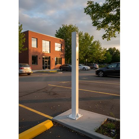 Poteau de fixation pour 2 bornes Wallbox 7kW (1/3)