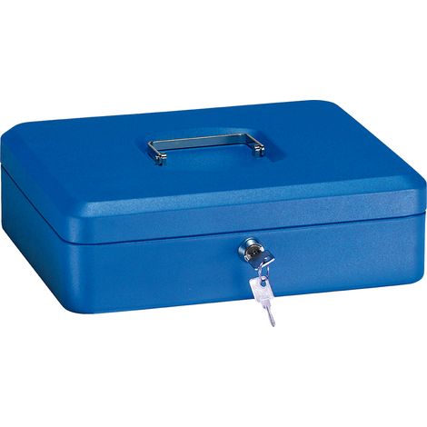 ARREGUI Elegant Caja Caudales con Llave para Contar y Transportar Dinero, Caja de Seguridad de acero con bandeja interior, Caja fuerte portatil 30 cm de ancho Rojo C9244