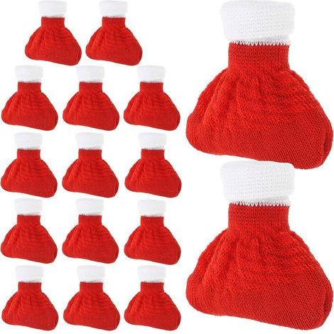 (16 Pieces, Red) Christmas Table Covers, Christmas Chair Covers, Socks, Table Leg Covers, Party and Holiday Decorations (1/5)