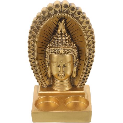 Bougie Bouddha Résine Vintage Support Photophore Tête de (1/5)