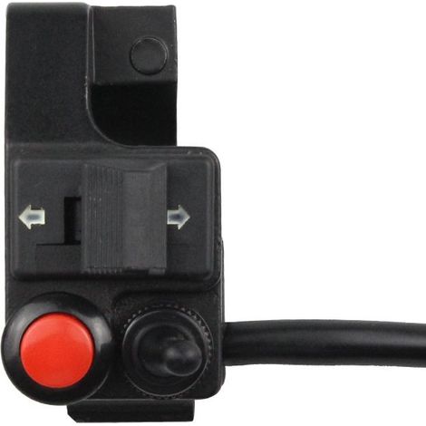 Interrupteur de Guidon de Moto, Commande Moto, Interrupteur Commande Guidon, Universel Montage Commutateur/Phare/Clignotant pour Guidon en Plastique (1/4)
