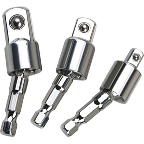 Adaptateur pivotant universel à 360° — lot de 3 pièces, compatible avec les perceuses électriques, conversion pour mandrin universel (1/5)