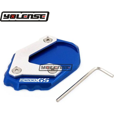 (Bleu) Compatible avec BMW R1200GS LC R1200 GS Adventure 2014 2015 2016 - Béquille latérale extensible - Support/plaque de maintien - MaxPower (1/4)
