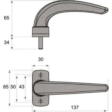 Fapim Maniglia Semplice HORUS nera, design raffinato
