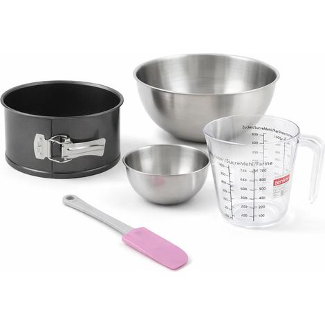 Set de 5 ustensiles de pâtisserie moule à gâteaux bols spatule et verre doseur Black mettallic Black mettallic Zenker Black mettallic (1/5)