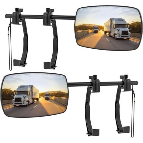 Rétroviseur caravane, Remorquage de remorque de remorque rétroviseur d'extension réglable universels pour Lot de 2 rétroviseurs remorque de voiture,caravane (1/5)
